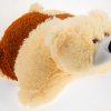 Подушка Аліна ведмедик 45 см персиковий і коричневий - Зображення 2