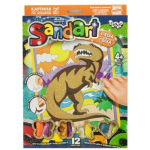 Фреска з кольорового піску "Sandart" Тиранозавр SA-01-08