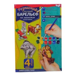 Набір для творчості, розписний гіпсовий барельєф на магнітах, "Казкові персонажі", РДБ-02-09
