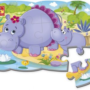 Магнітні пазли "Бегемотики", 12 деталей (укр)