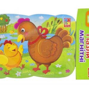 Магнітні пазли "Курочка і курча", 12 деталей (укр)