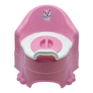 Горщик дитячий рожевий. (різні наліпки)