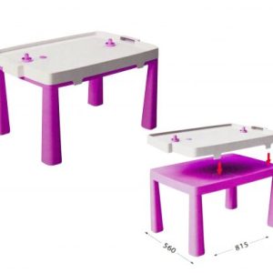 Пластиковий стіл з насадкою для аерохоккея (рожевий)