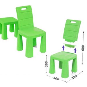 Пластиковий стільчик-табурет (салатовий)