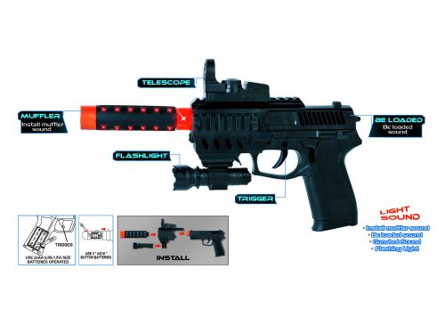 Пістолет з глушником "Man Hero"