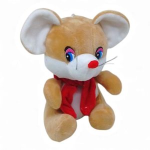 Мʼяка іграшка Мишка з бантом (бежевий)