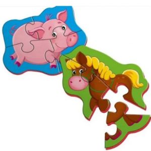 Магнітні бебі пазли "Конячка і порося"