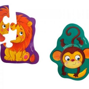 Магнітні бебі пазли "Мавпочка і левеня"