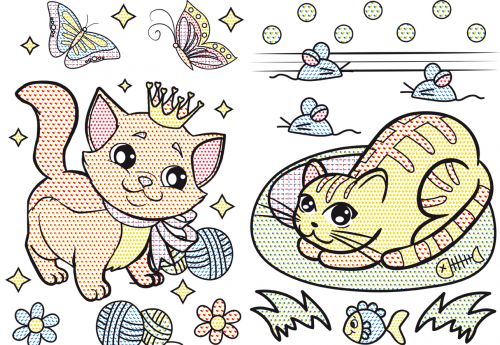 Великі водні розмальовки "Кошенята" (укр)