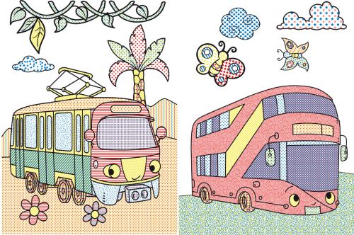 Великі водні розмальовки "Пасажирський транспорт" (укр)