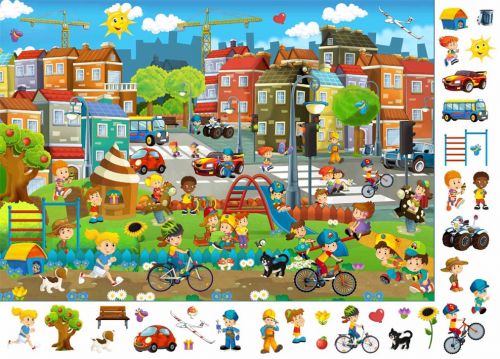 Книга-картонка "Великий віммельбух. У місті" (укр)