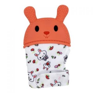 Прорізувач-рукавичка "Зайка", помаранчевий