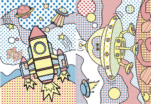 Великі водні розмальовки "У космосі" (укр)