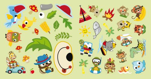 Книга "Розмальовки, аплікації, завдання. Тварини"