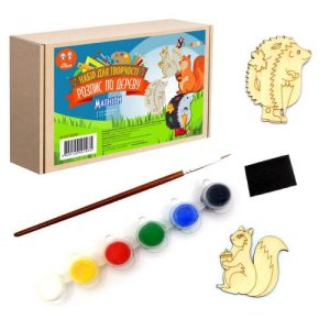 Набір для розпису по дереву "Магніти: Лісові мешканці"