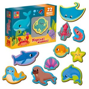 Магніти "Мій маленький світ: Морські мешканці", укр