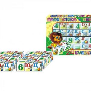 Кубики "Азбука і арифметика", 24 кубика (укр)