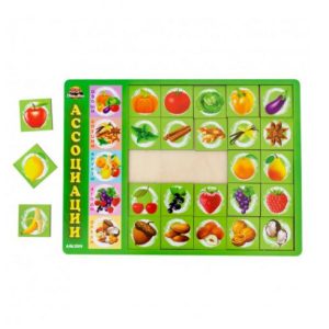 Дерев'яна гра "Асоціації", продукти