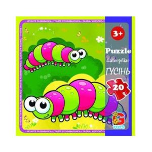 Пазли "Комахи", (гусениці), 20 елементів