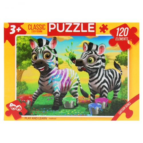 Пазли "Веселі зебри", 120 елементів