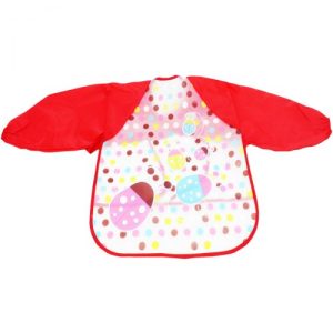 Слюнявчик з рукавами "Сонечко", червоний