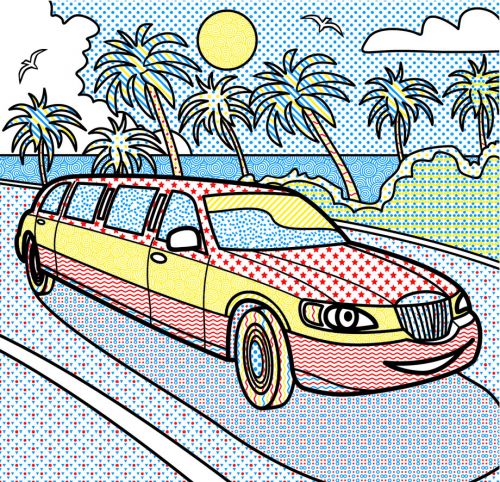 Водні розмальовки "Лімузини" (укр)