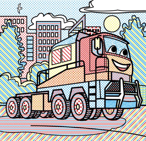 Водні розмальовки "Тягачі" (укр)