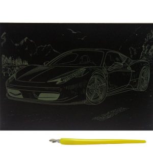 Гравюра "Gold Metallic: Спортивне авто" (А5) Економ