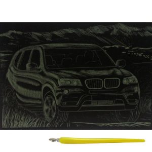 Гравюра "Gold Metallic: Джип" (А5) Економ