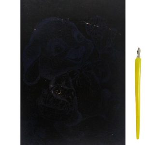 Гравюра "Silver Metallic: Зайчик з кошиком" (А5) Економ