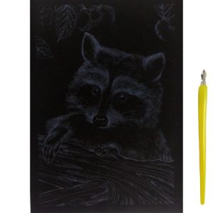 Гравюра "Silver Metallic: Єнот" (А5) Економ