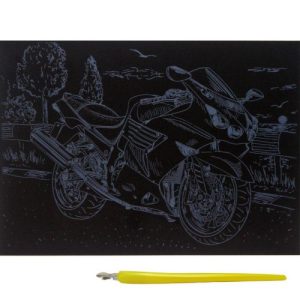 Гравюра "Silver Metallic: Мотоцикл" (А5) Економ