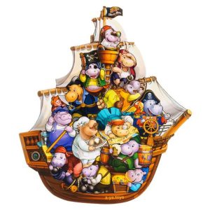 Пазл-вкладиш "Бегемотики-пірати"