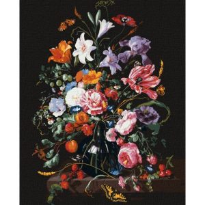 Картина за номерами "Ваза з квітами та ягодами" ★★★★★