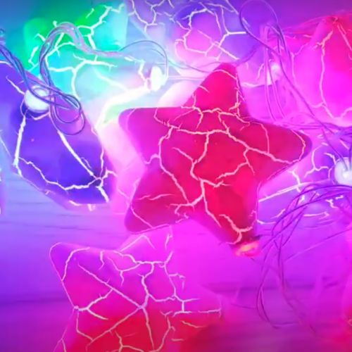 Електрогірлянда LED 10 ламп "Зірки" 1,5 м від мережі, 220В, 50Гц - Зображення 3