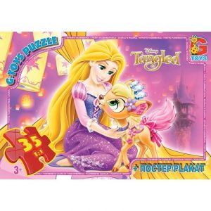 Пазли "Рапунцель" + постер, 35 ел.