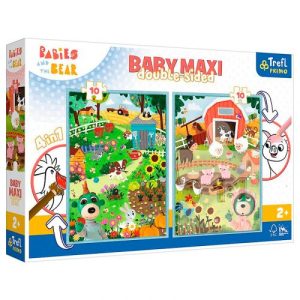 Пазли 2в1 + розмальовка "Ферма" (10+10 елем)