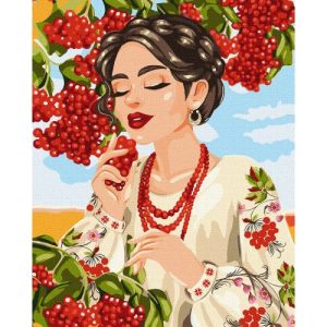 Набір для розпису по номерах. "Червона калина" 40х50см
