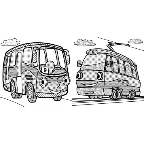 Водні розмальовки "Тролейбус" (укр)