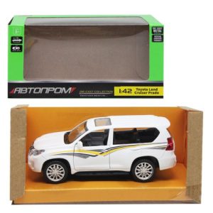 Машинка металева "АВТОПРОМ: Land Cruiser Prado", біла