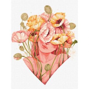 Картина за номерами "Квітковий дотик" ★★★