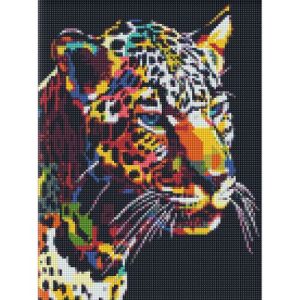 Алмазна мозаїка "Ягуар поп-арт" 30х40см
