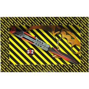 BOX Сувенірний SO-2 "МЕТЕЛИК BLACK WIDOW & Керамбіт GOLD"