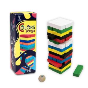 Настільна гра "Colors Jenga", міні (48 брусків)