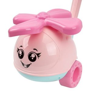 Каталка з ручкою "Гвинтокрил", рожевий+бірюзовий