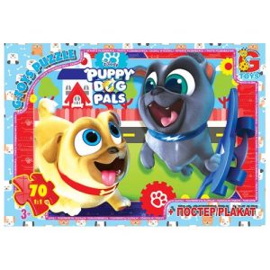 Пазли "Веселі мопси" + постер, 70 елем.