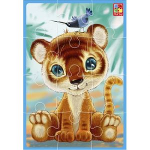 Мʼякі пазли А5 "Тигреня " (12 елем)