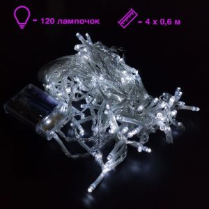 Гірлянда-штора, 400х60 см, 100 лампочок (біле світло)