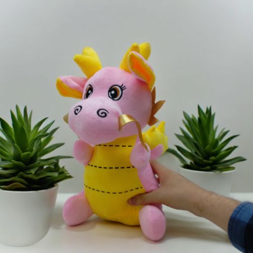 М`яка іграшка "Дракончик", рожевий (35 см.)