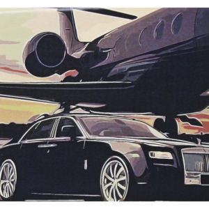 Картина по номерах "Літак у щасливе життя" 40х50 см